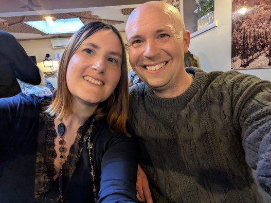 Photo of a smiling Uan and Becky.